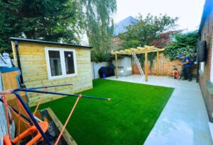 Garden landscaping project in Weybridge by LG Pro Landscaping
