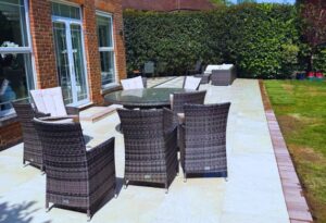 New patio in Weybridge, Surrey, installed and laid by LG Pro Landscaping