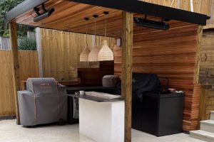 Outdoor kitchen in Surrey & Berkshire by LG Pro Landscaping 4