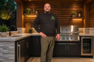 Loreto from LG Pro Landscaping after building an outdoor kitchen